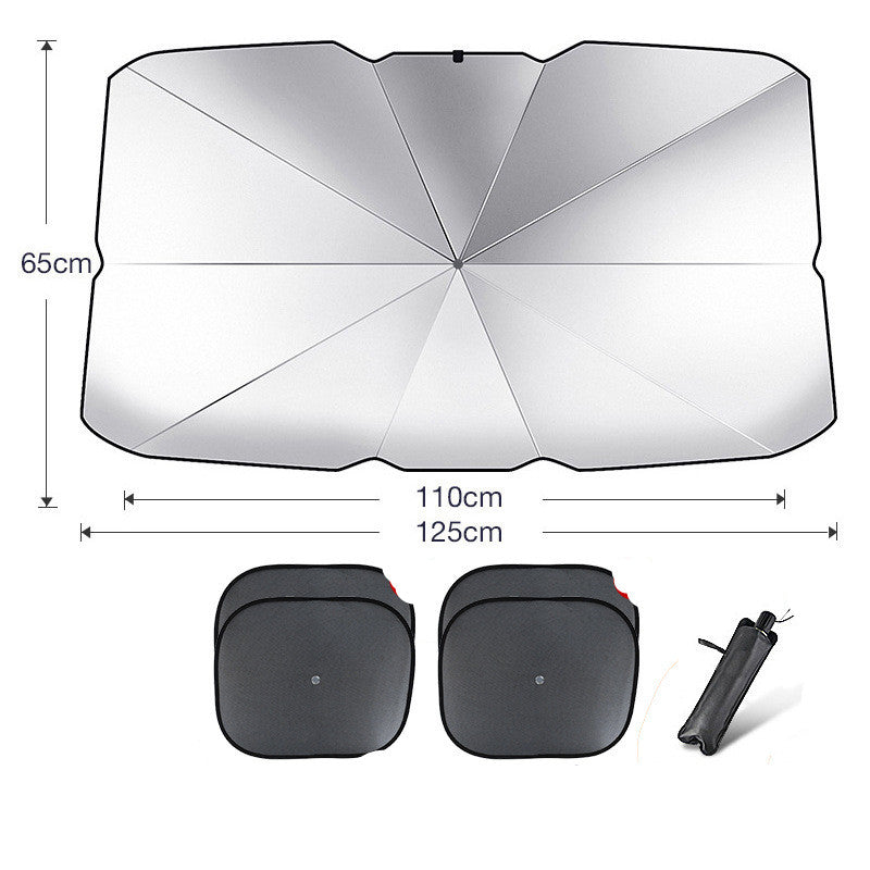 Faltbarer Auto-Sonnenschutz Frontscheibe – Foldable Car Windshield Sun Shade Umbrella