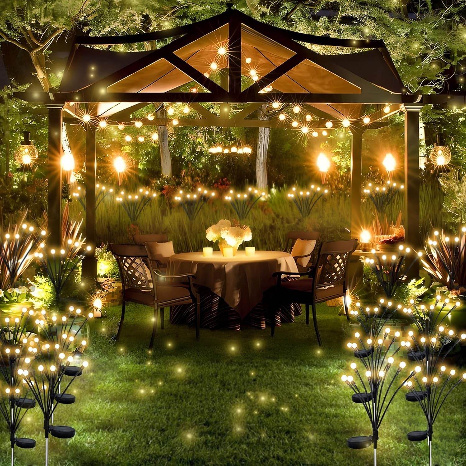 Solar Licht Outdoor Wasserdicht Firefly, Schwingende Garten Dekoration Outdoor Hof Firefly Garten Licht Straße Zaun 2PCS