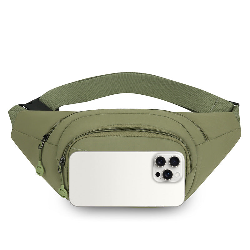 The Crossbody Chest Bag, nylon crossbody bag with zip closure – additional view