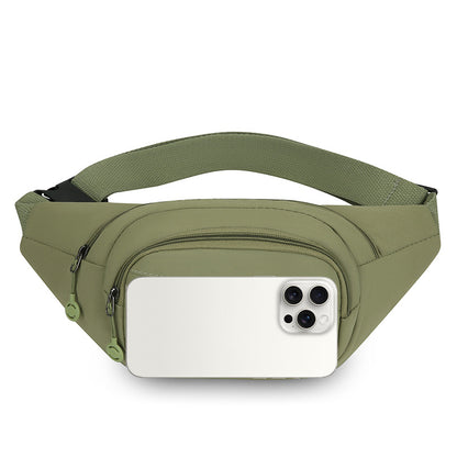 The Crossbody Chest Bag, nylon crossbody bag with zip closure – additional view