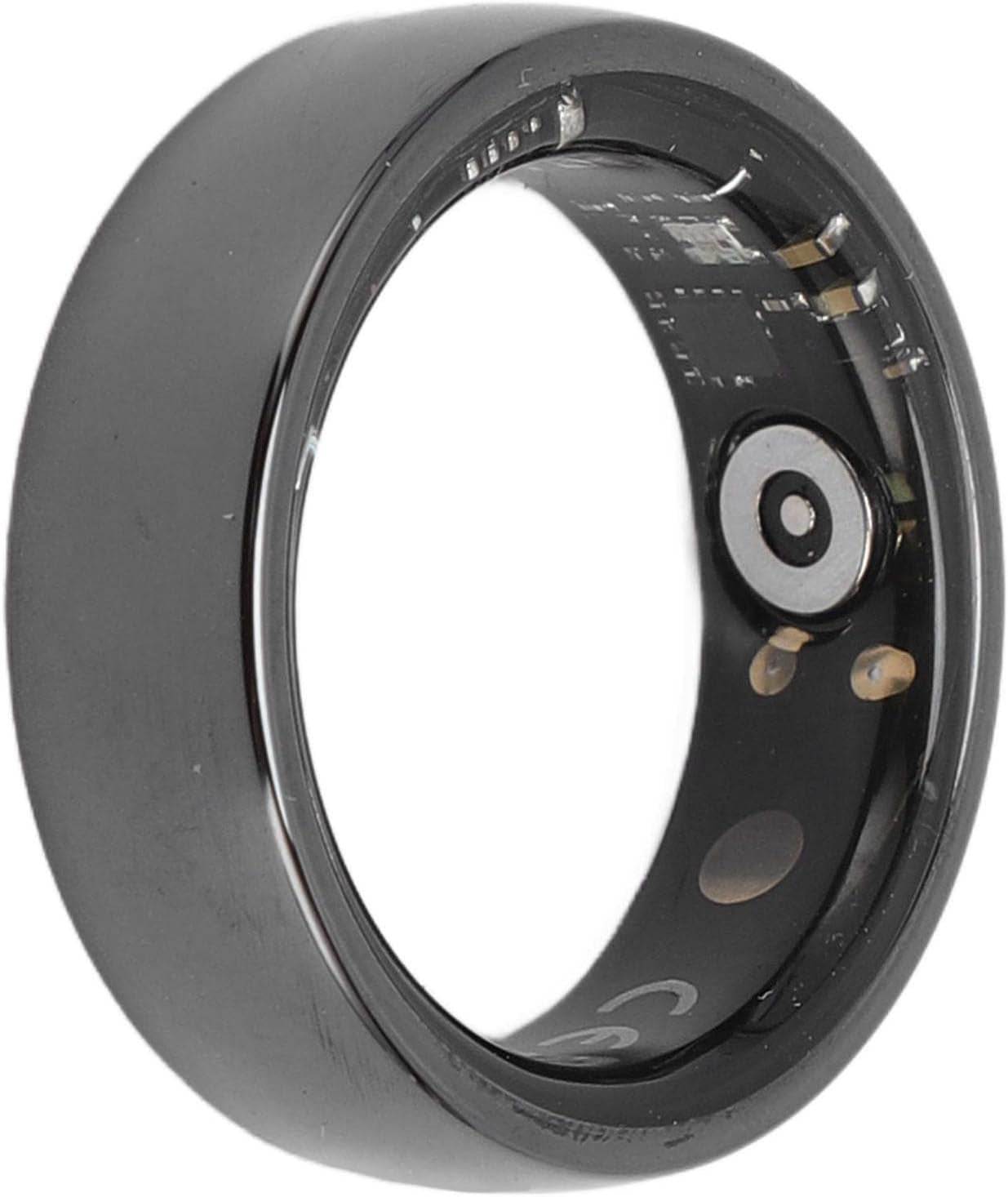 NFC Smart Ring health and fitness tracker in titanium finish with multi-sport modes and waterproof design