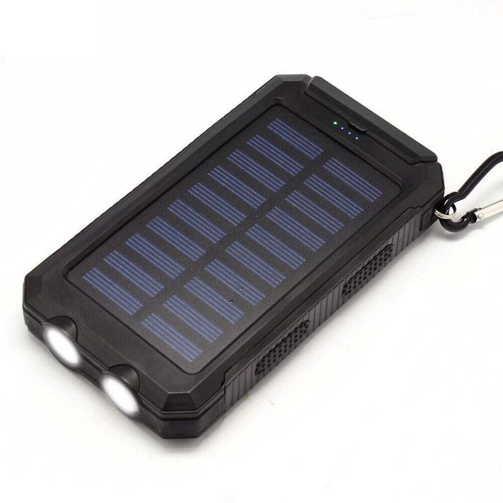 Solar-Powerbank 10.000 mAh wasserdicht mit LED-Lampe – Waterproof Solar Power Bank