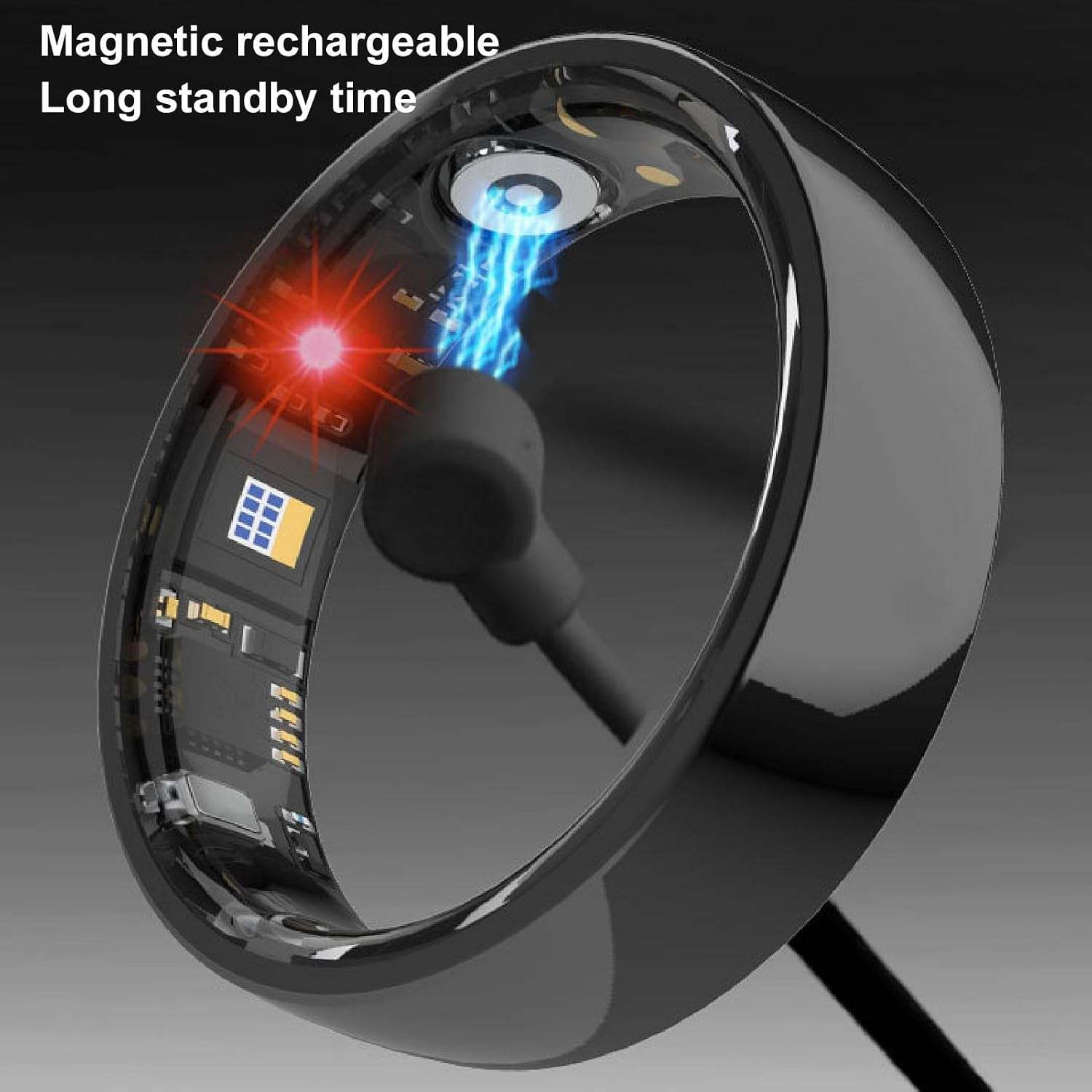 NFC Smart Ring, Health Tracker Ring Mit Multi Sport Modus, Schrittzähler, IP68 Wasserresistenz Für Den Täglichen Gebrauch