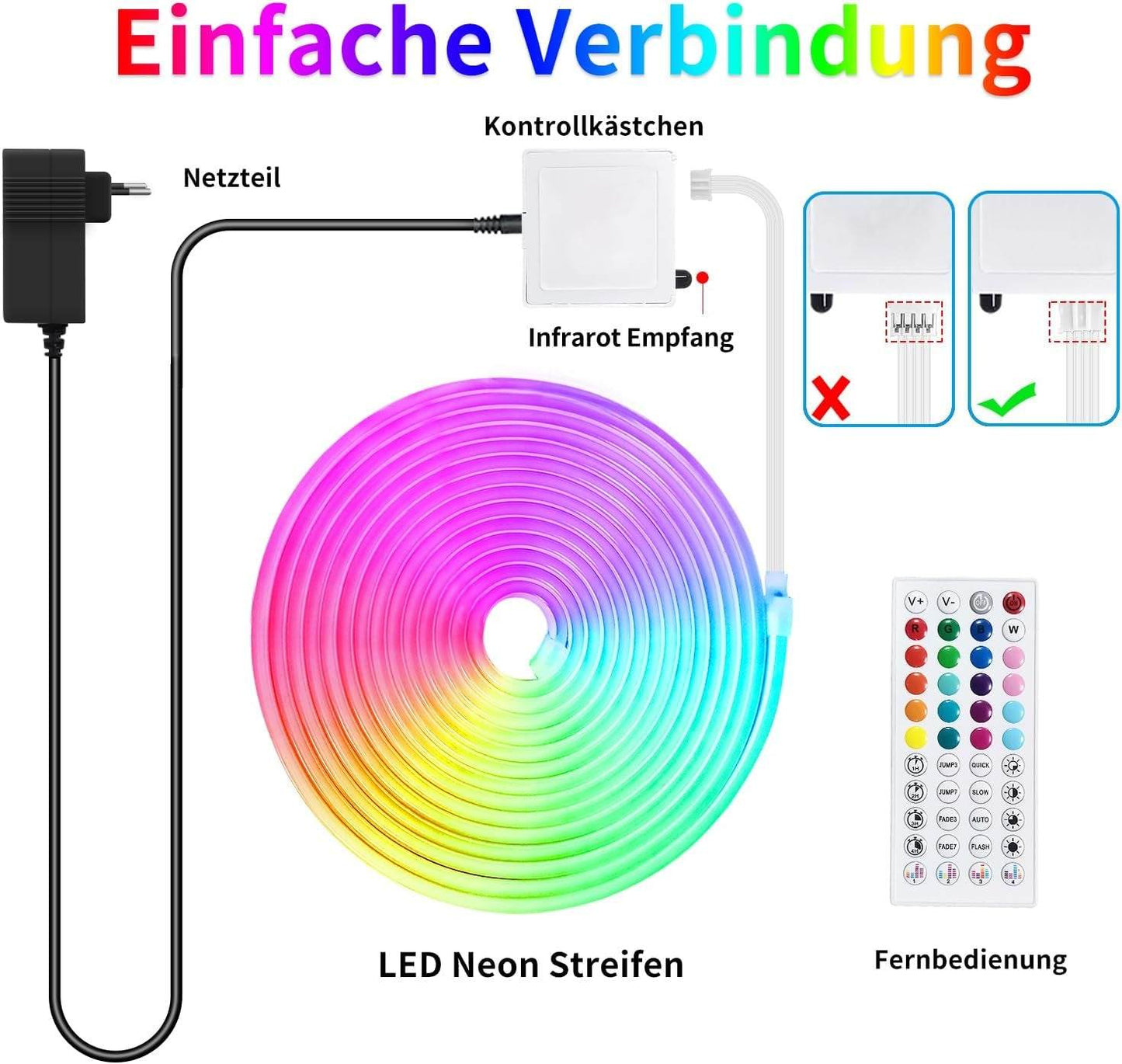 15M Neon Led Strip，App Steuerung,Mit Fernbedienung, IP65 Wasserdichte Flexible Neon LED Streifen, 24V Rgb LED Band Neon Seil Lampe, Anwendbar Auf Schlafzimmer, Raum Und Außendekoration