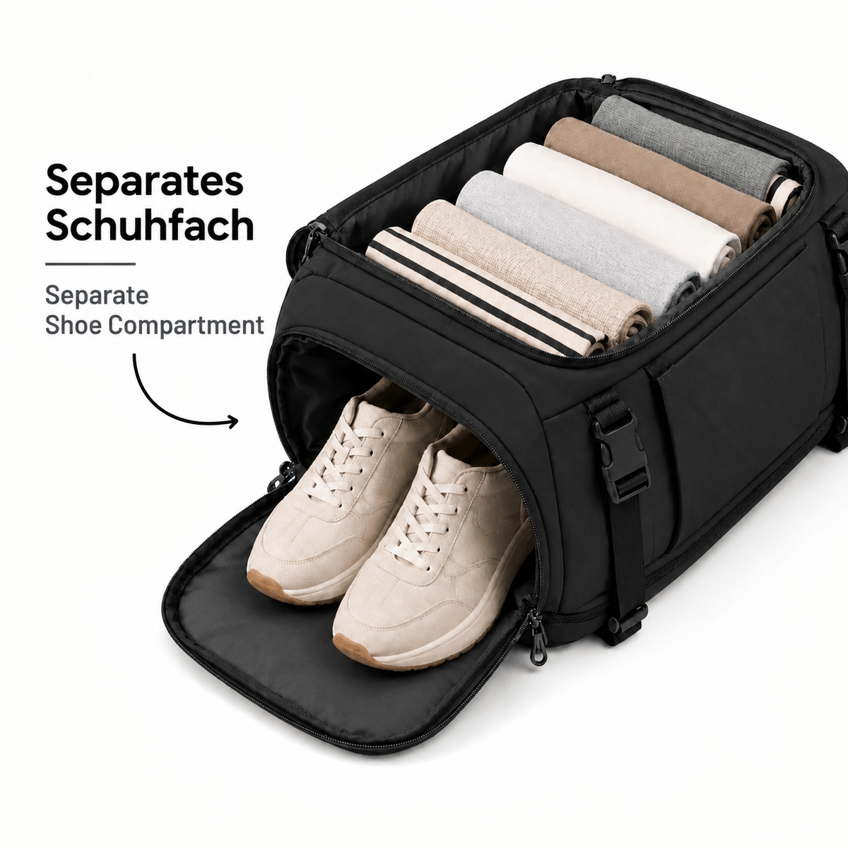 The Travel Bag – Expandable 28–38 L Travel Backpack, detail view 7
